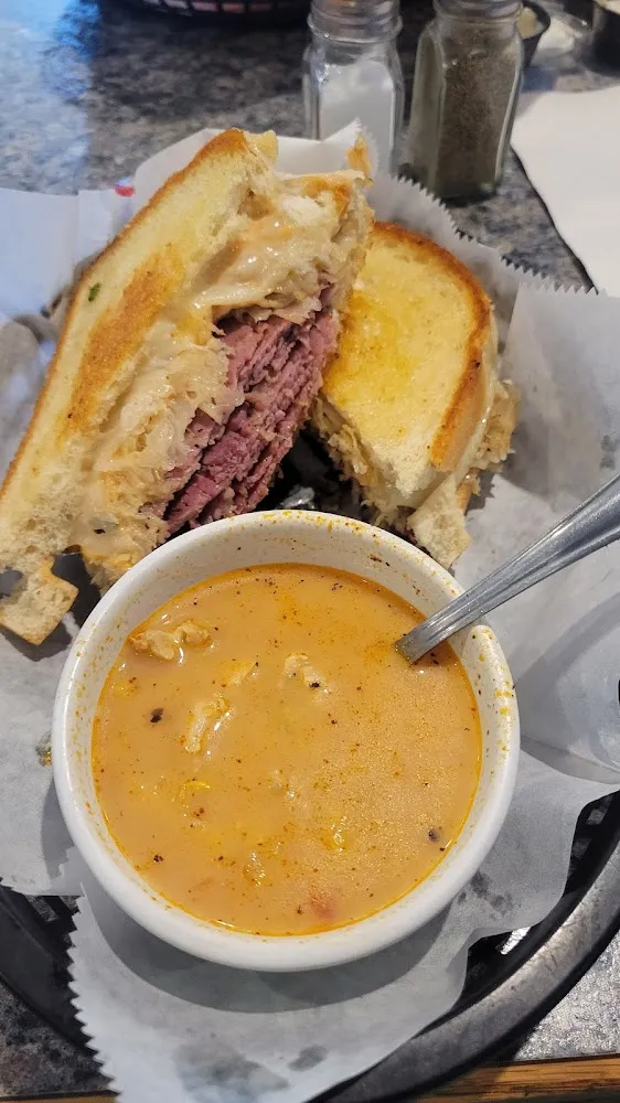 Reuben Sandwich and Soup of the Day